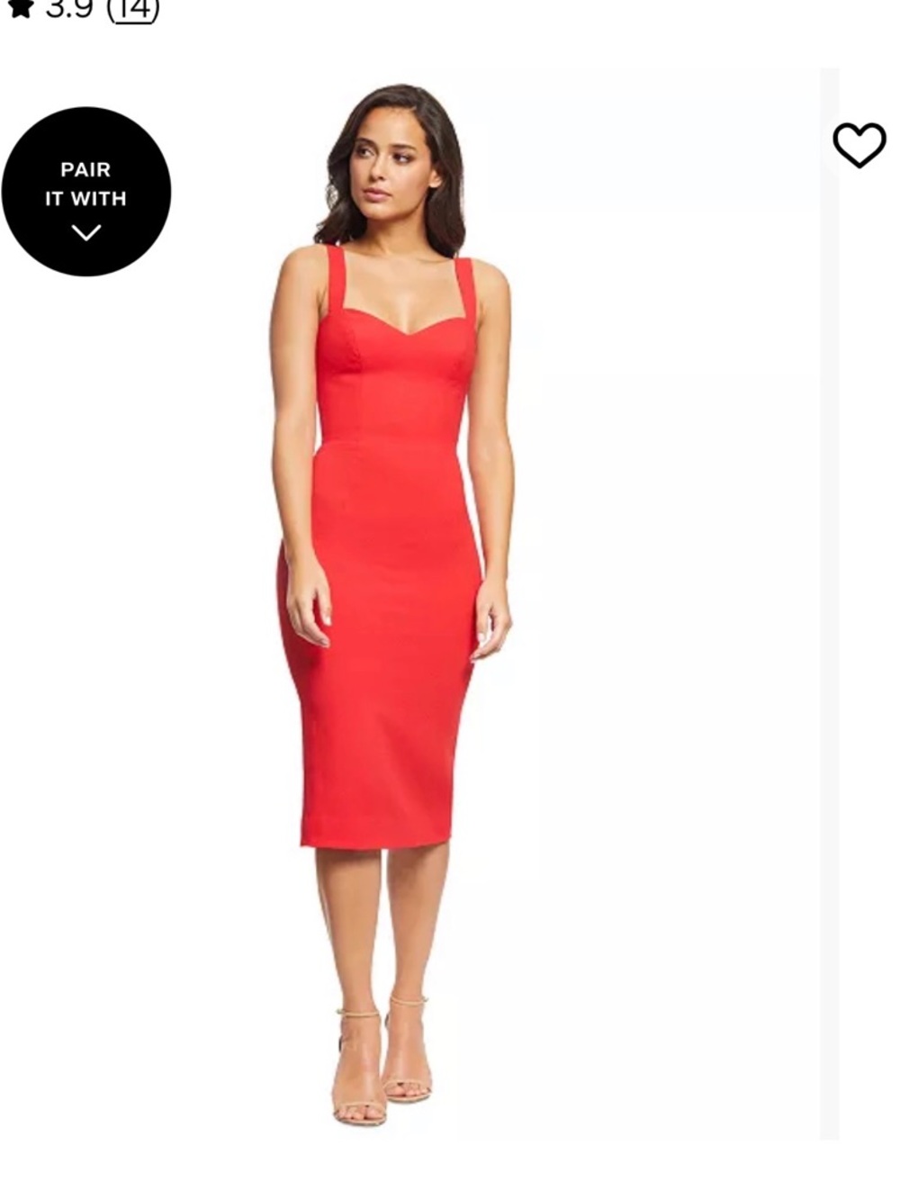 Dress the population red Nicole dress small NWOT